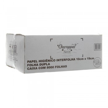PEÇA ÚNICA - PAPEL HIGIÊNICO ROLÃO 30G FOLHA DUPLA 0,10X200M CX C/8 ROLOS OUROPPEL