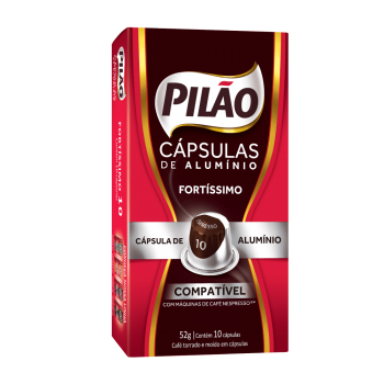 CX COM 10 CAPSULAS DE ALUMINIO FORTISSIMO PILÃO