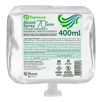 REFIL ALCOOL SPRAY 400ML PREMISSE