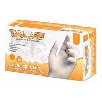LUVA DE LÁTEX S/PÓ TAM P CAIXA C/100 UN TALGE
