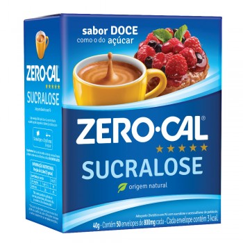 ADOÇANTE EM PÓ SUCRALOSE C/50 SACHÊS DE 80G ZERO CAL