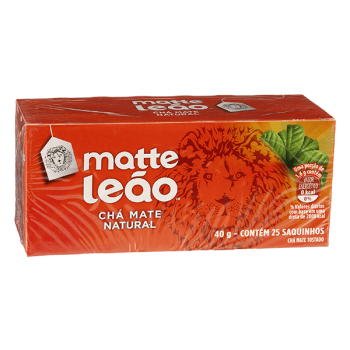 CHÁ NATURAL C/25 SACHÊS DE 40G MATTE LEÃO
