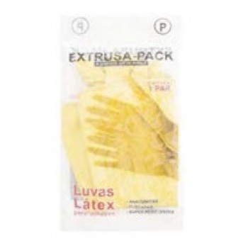 LUVA DE LÁTEX AMARELA TAM P C/1 PAR EXTRUSAPACK
