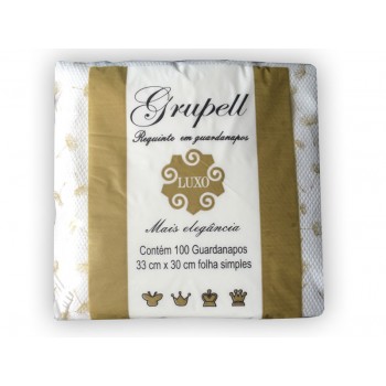 GUARDANAPO DE MESA 33X33 CM FOLHA DUPLA PCT C/50 UN GRUPELL