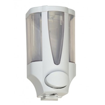 SABONETEIRA ESPUMA C/ RESERVATÓRIO VIPER 500 ML BRANCA E TRANSPARENTE JSN