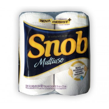 PAPEL TOALHA COZINHA 19X22CM PCT C/2 RLS SNOB