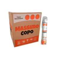 Copo Plástico Branco - 50ml - Café -   pacote c/100 copos - Massimo