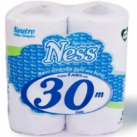 Papel Higiênico Neutro - 30m - Folha Simples  NESS